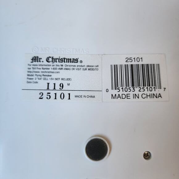Vintage 1999 Mr. Christmas Flying Reindeer No Box Doesn't Turn On - Picture 11 of 14